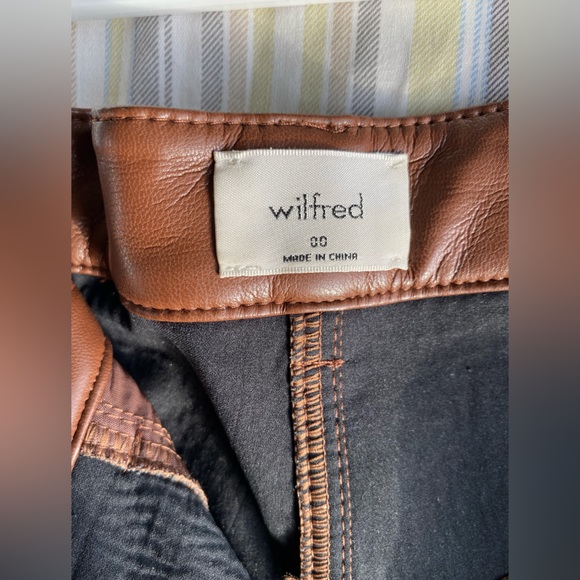 ARITZIA WILFRED REBEL PANT a straight leg leather pant - Picture 6 of 11